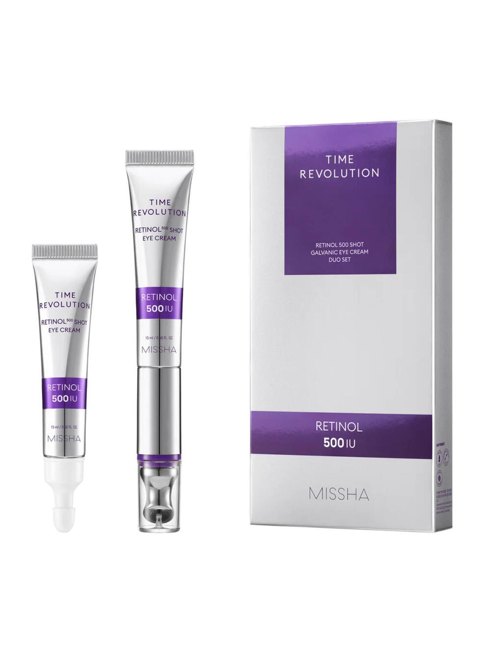 MISSHA Time Revolution Retinol 500 Shot Galvanic Eye Cream Duo Set